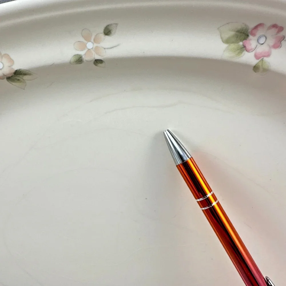 Pfaltzgraff Tea Rose Platter Pink Floral Stoneware Serving Cottagecore USA Vtg